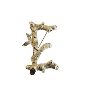 Vintage Sarah Coventry “E” Brooch